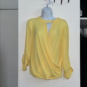 Yellow Women's Wrap Top